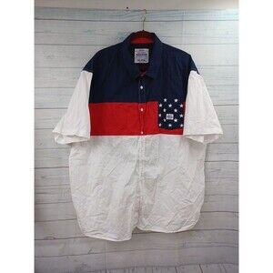 Parish Nation American Flag Button Mens 5XL Black Shirt